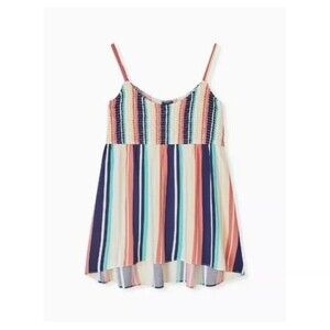 Torrid Babydoll Tank Top Sz Large Multicolor Stripe Candy Stripes Spring‎ Summer